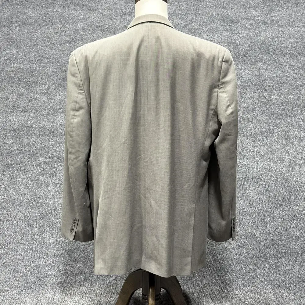 Michael Kors Blazer Mens 48L Gray Two Button Sport Coat Jacket Classic Fit